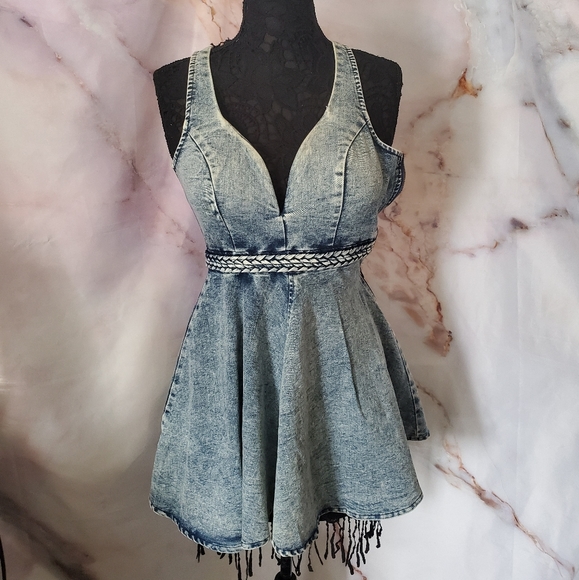 Angel Biba Dresses & Skirts - Vintage Angel Biba Denim Mini Dress
